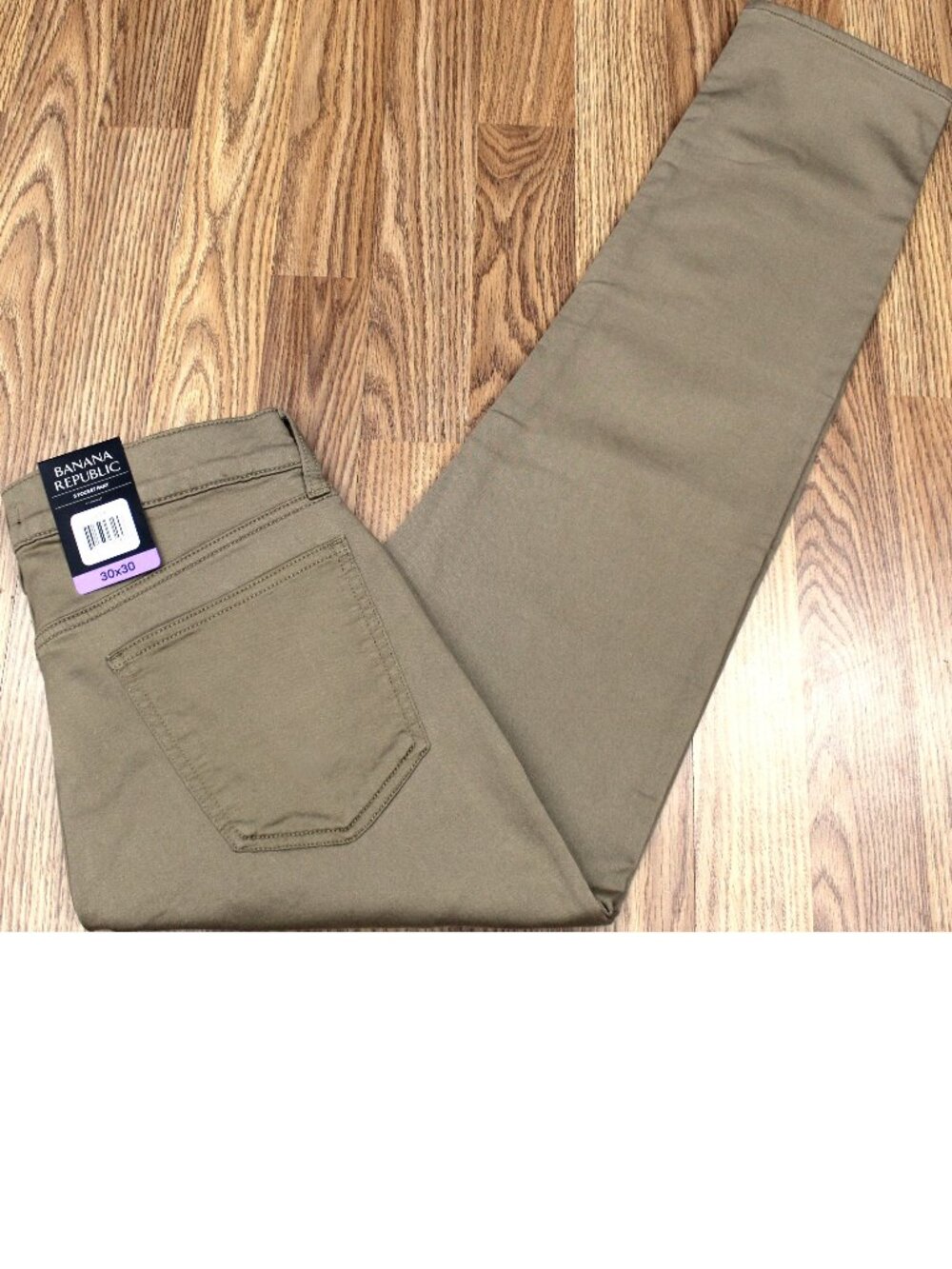 30x30 NEW! BANANA REPUBLIC TAPERED FIT JEANS COTTON/SPANDEX TAN 30W x 30L